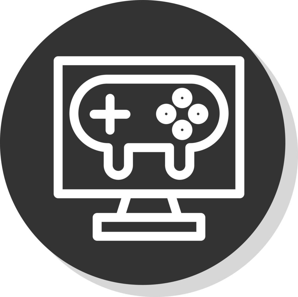 Gaming Pc Vector Icon Design