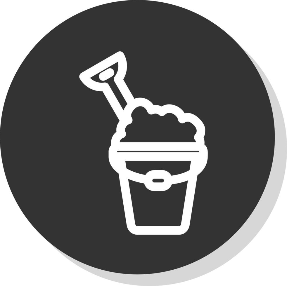 Sand Bucket Vector Icon Design