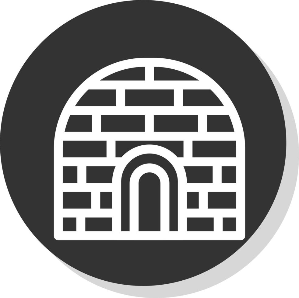 Igloo Landscape Vector Icon Design