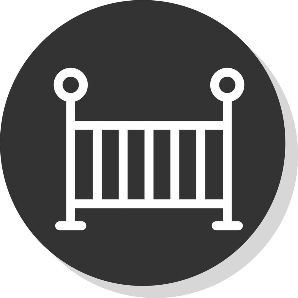 Baby Crib Vector Icon Design