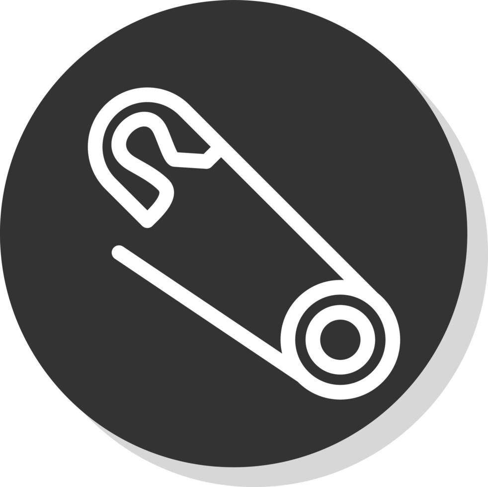 Safety Pin Vector Icon Design