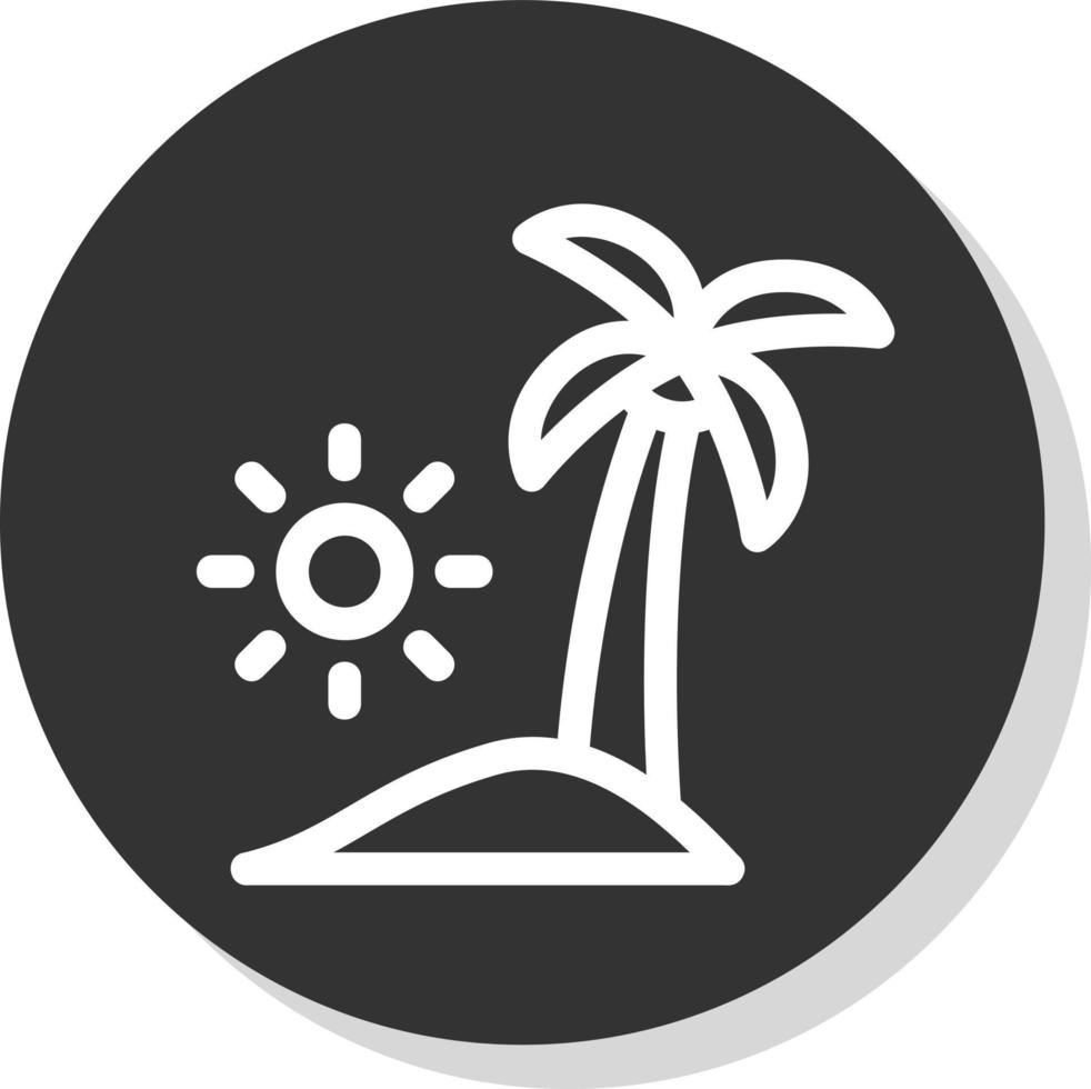 Beach Landscape Vector Icon Design