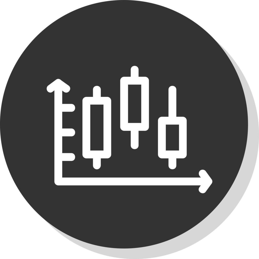 Candlestick Chart Vector Icon Design