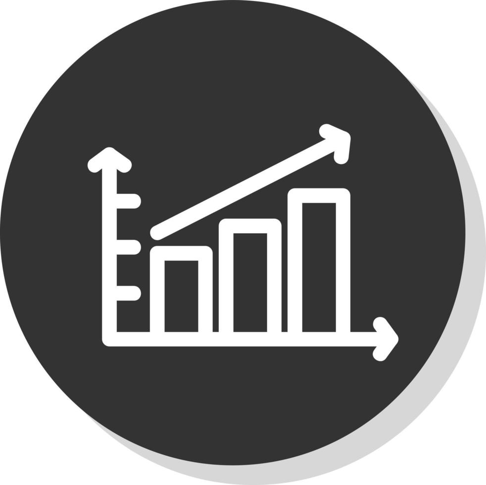 Escalating Bar Graph Vector Icon Design