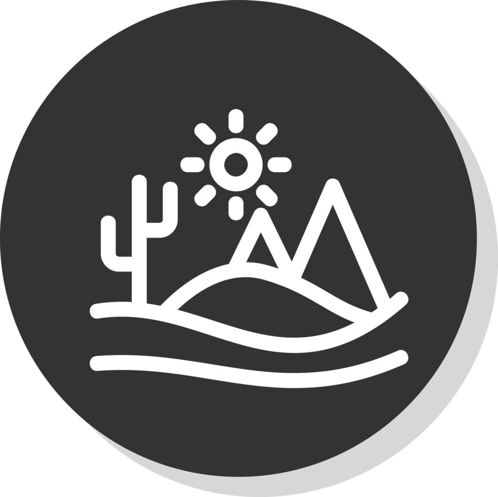 Desert Landscape Vector Icon Design