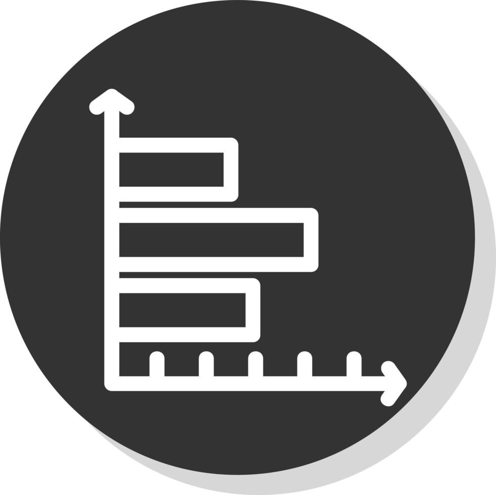 Horizontal Bar Chart Vector Icon Design