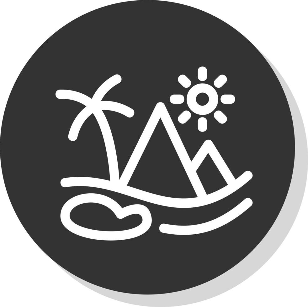 Desert Oasis Vector Icon Design