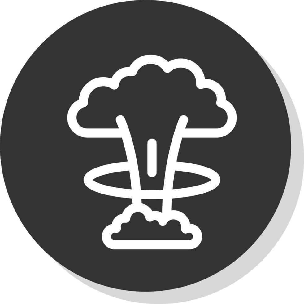 diseño de icono de vector de explosión nuclear