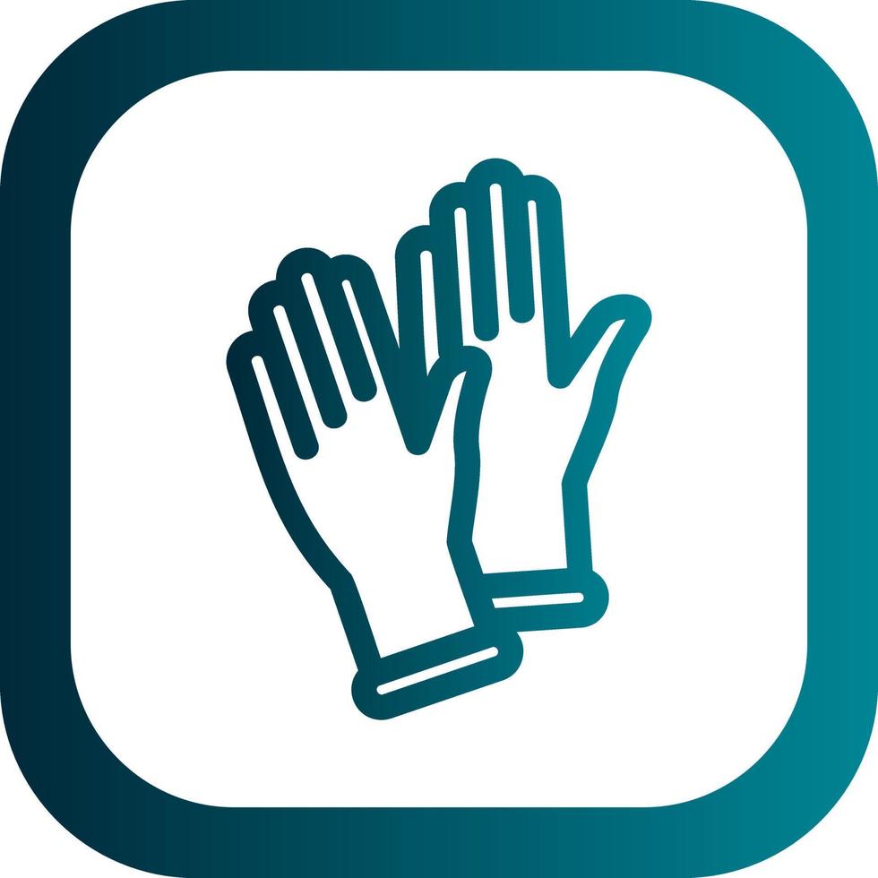 Medical Gloves Vector Icon Design