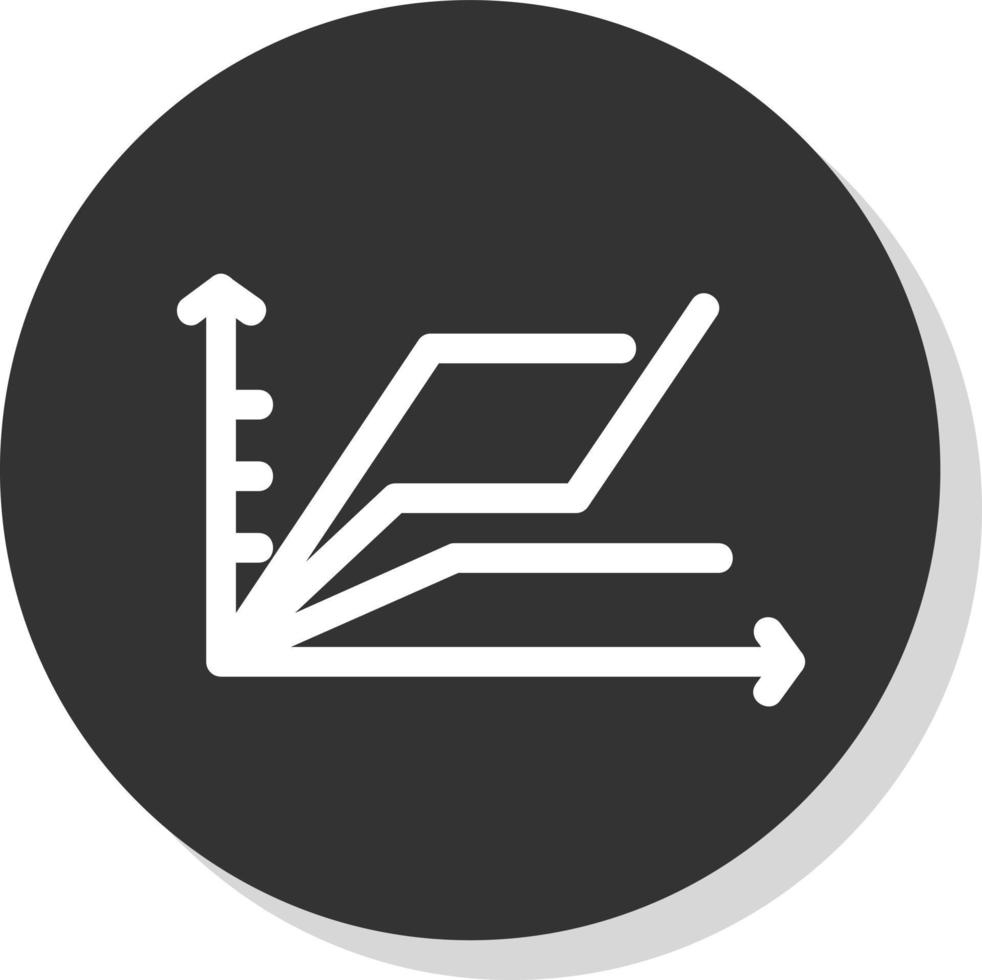 Multiple Line Graph Vector Icon Design