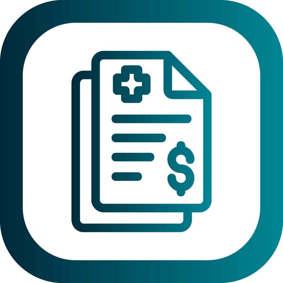 Medical Bill Vector Icon Design