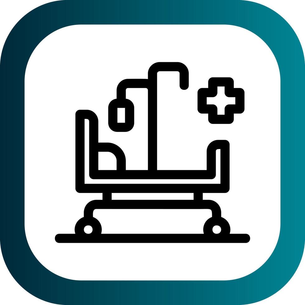 diseño de icono de vector de cama de hospital