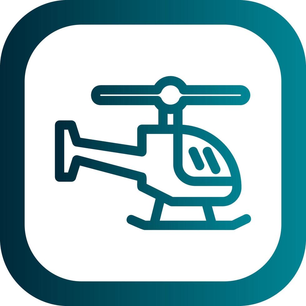 Helicopter Vector Icon Design