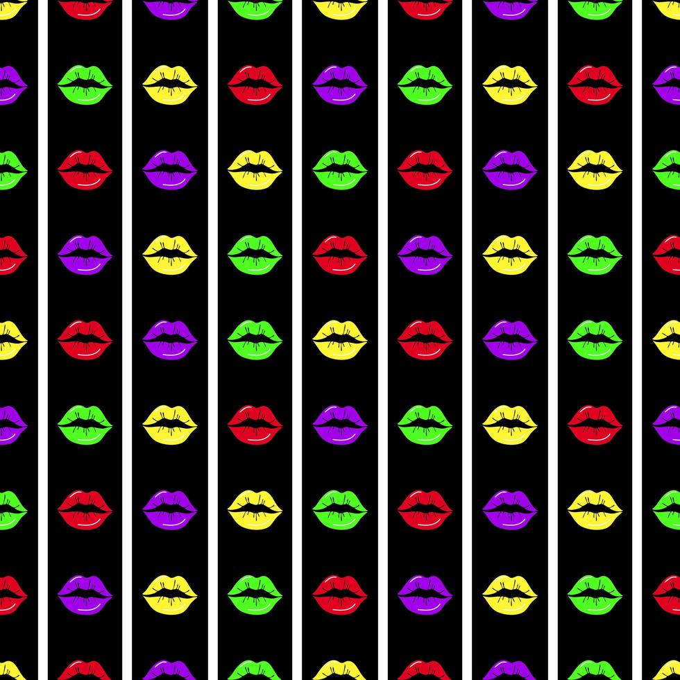 Lips seamless pattern photo