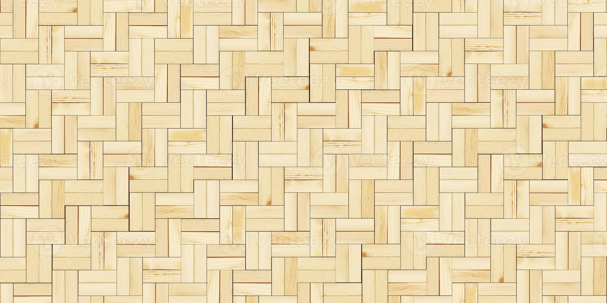 Herringbone parquet. Wood template Seamless pattern of parquet laminate Top view. Wood grain texture and background 3D Render photo