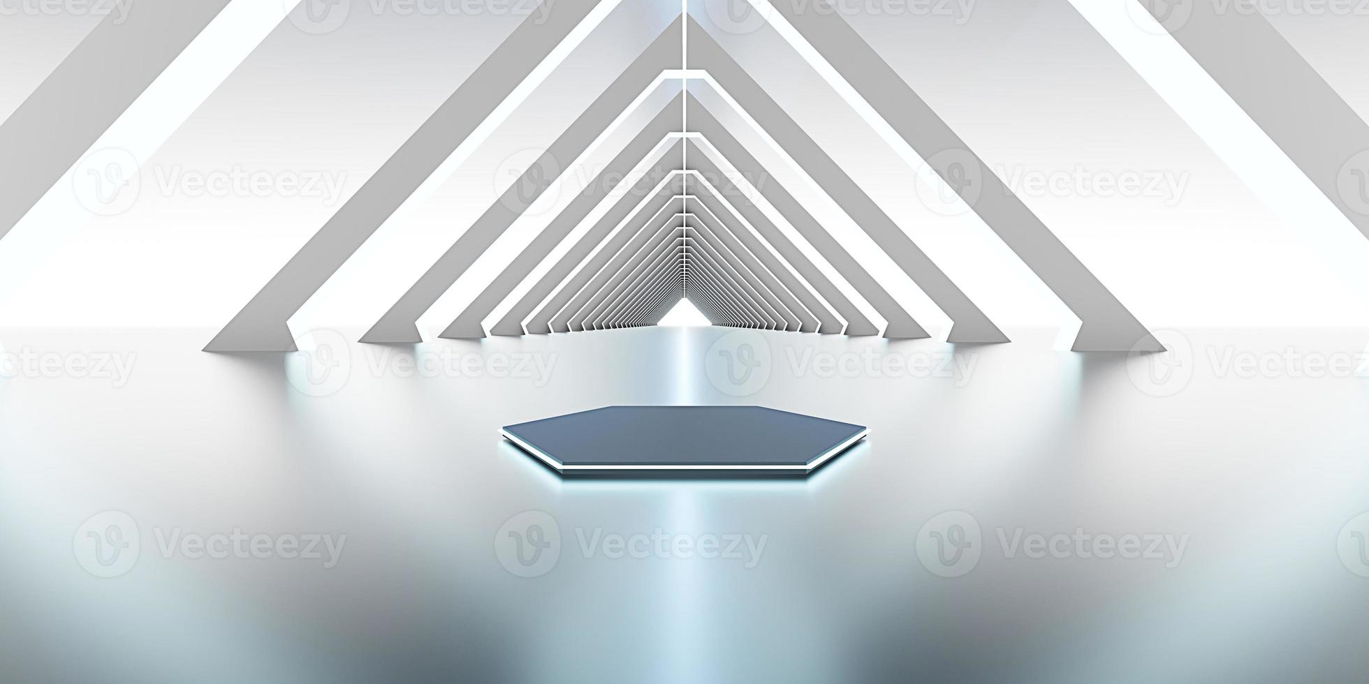 hyperloop cyberspace pipe sci fi corridor neon light laser tunnel techno technology hi tech digital glow tunnel 3d illustration photo