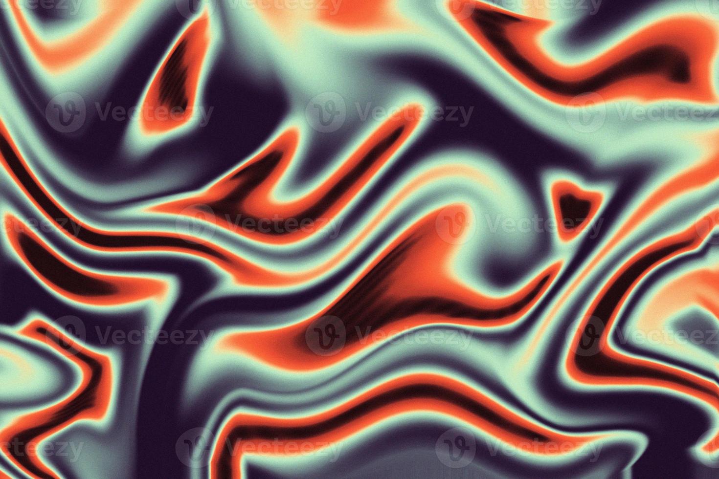 Fire Liquid Iridescent Background. Iridescent chrome wavy gradient abstract background, holographic fire texture, liquid surface, ripples, reflection photo