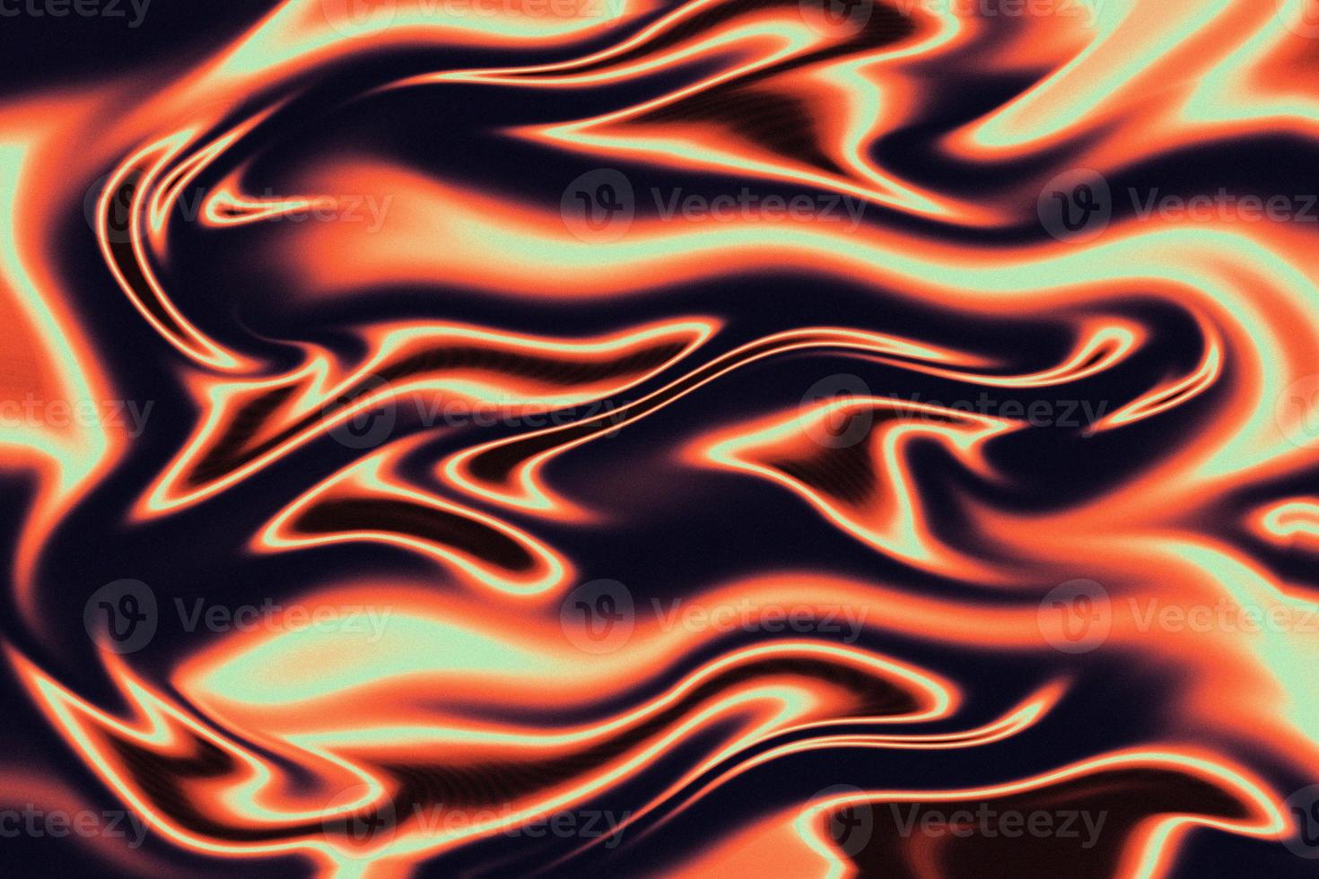 Fire Liquid Iridescent Background. Iridescent chrome wavy gradient abstract background, holographic fire texture, liquid surface, ripples, reflection photo