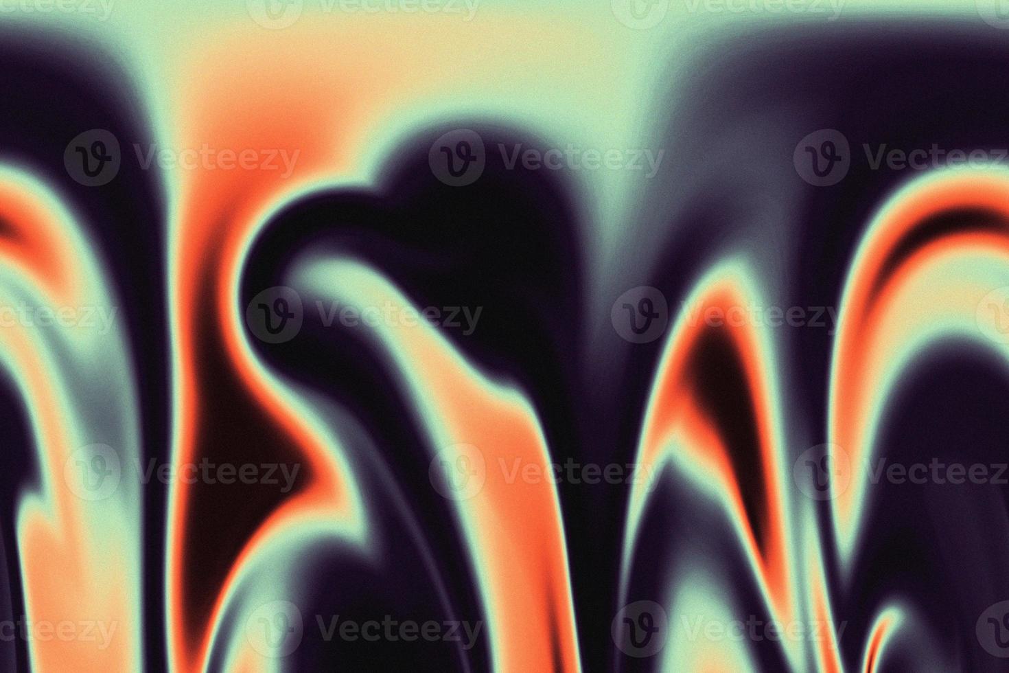 Fire Liquid Iridescent Background. Iridescent chrome wavy gradient abstract background, holographic fire texture, liquid surface, ripples, reflection photo