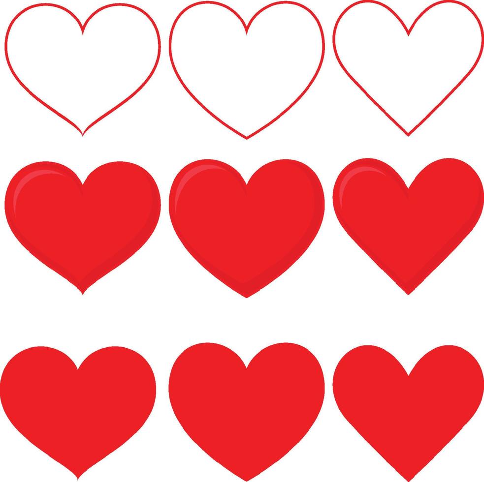 love. Red heart icon. vector