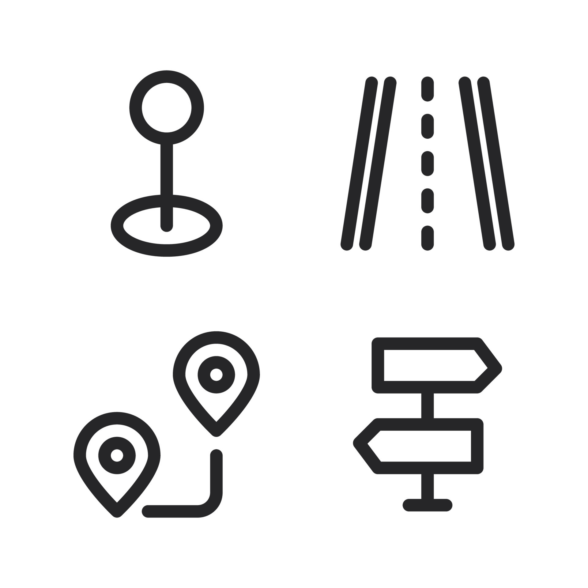 Maps Navigation icons set. Point, roadway, direction, sign way. Perfect