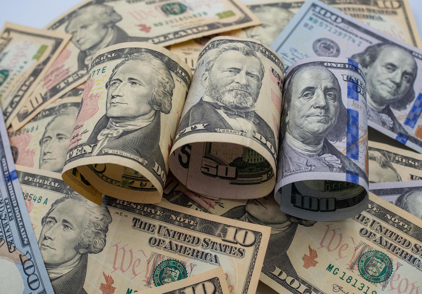 dólar notas para dinero concepto antecedentes foto