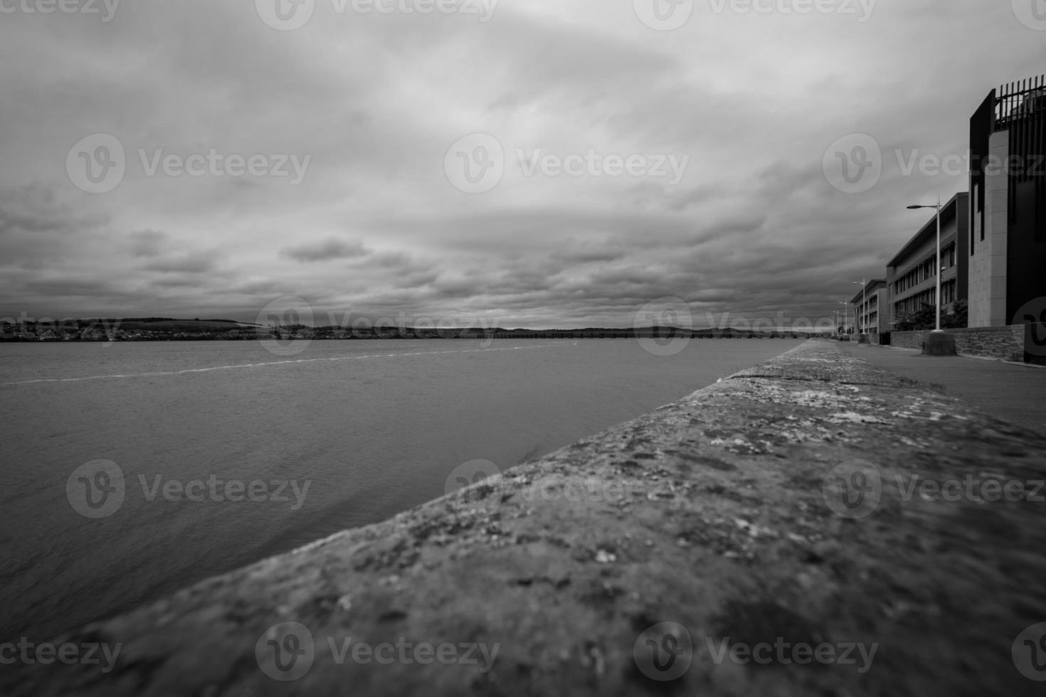 Wide Angle Photo of Water and Sky Landscape