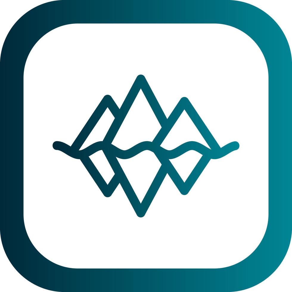 Iceberg Landscape Vector Icon Design