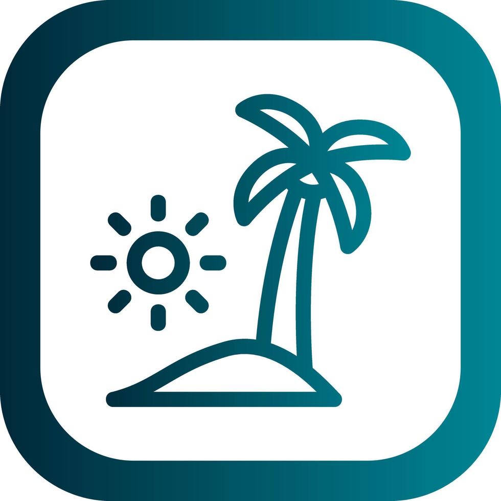 playa paisaje vector icono diseño