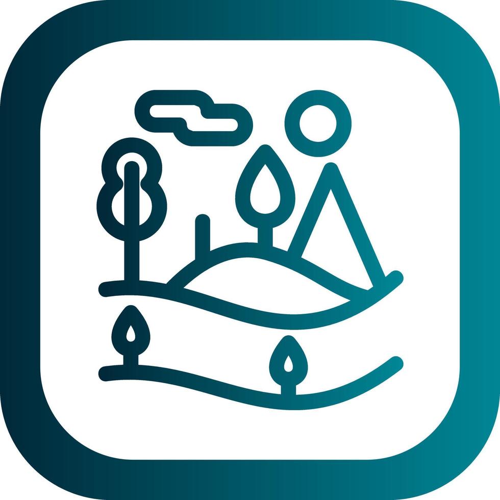 Forest Landscape Vector Icon Design