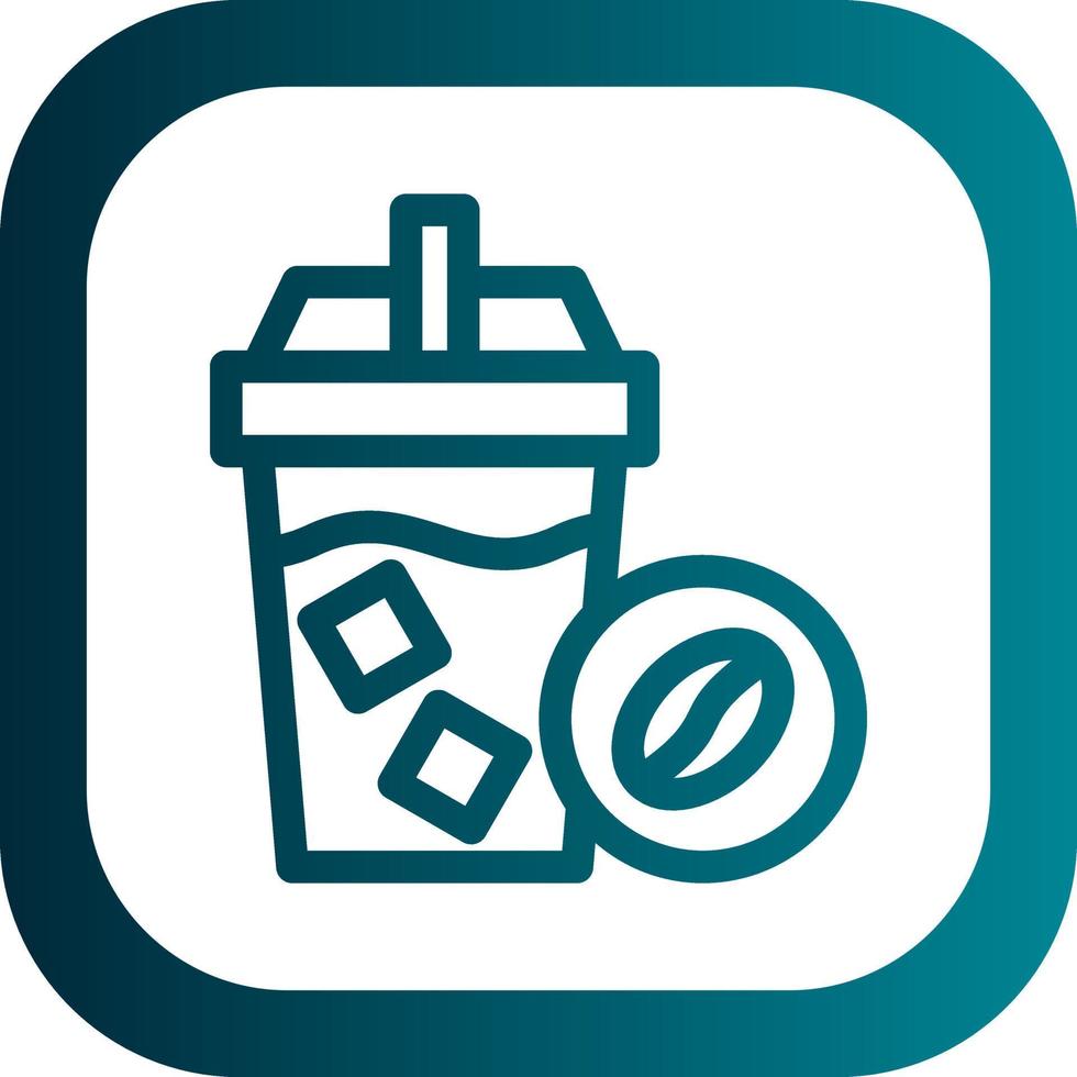 Cold Coffee Vector Icon Design