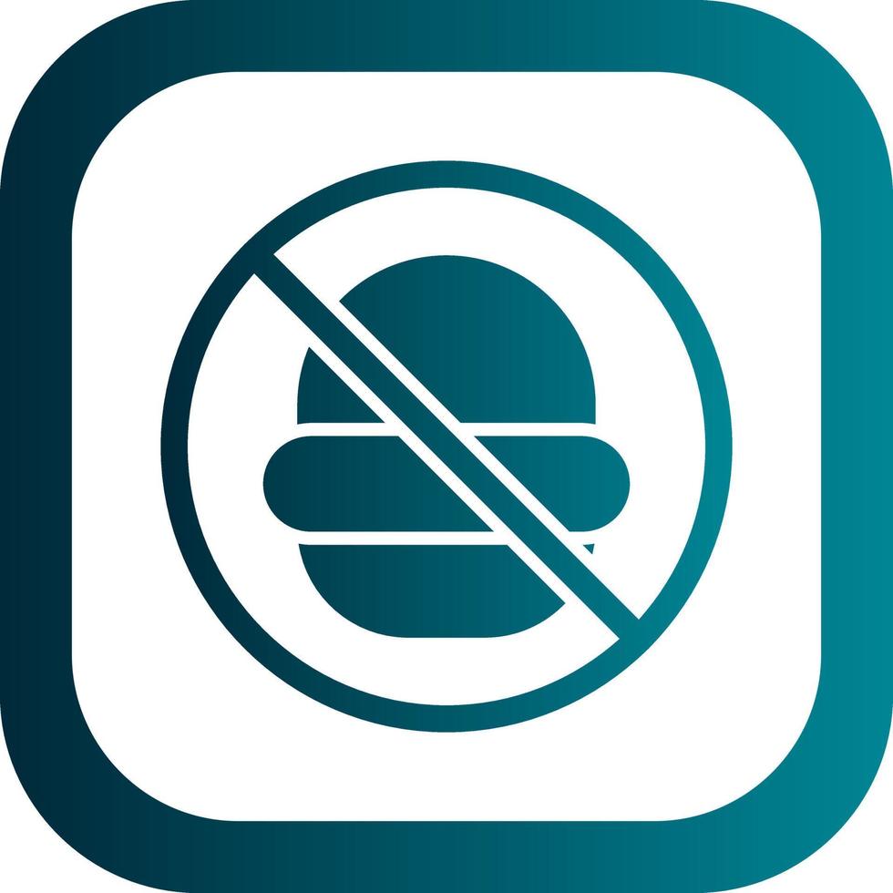 No Fast Food Vector Icon Design