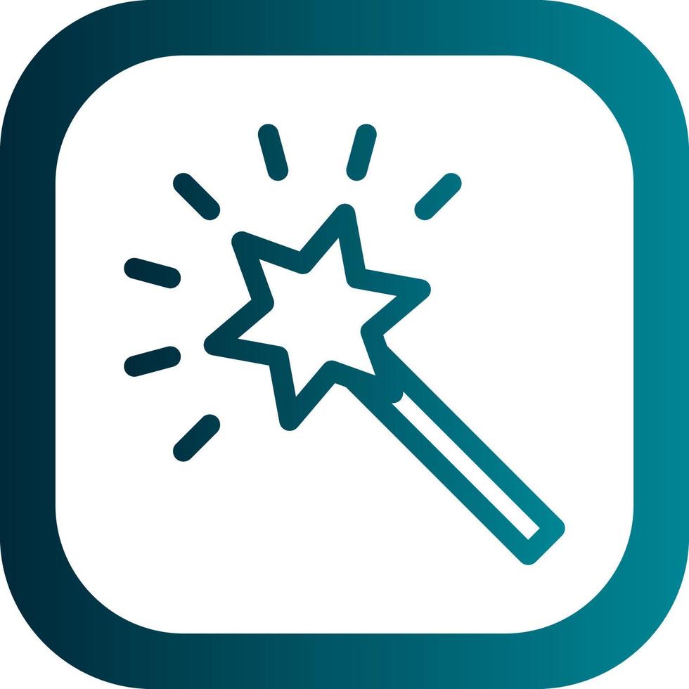 Magic Stick Vector Icon Design