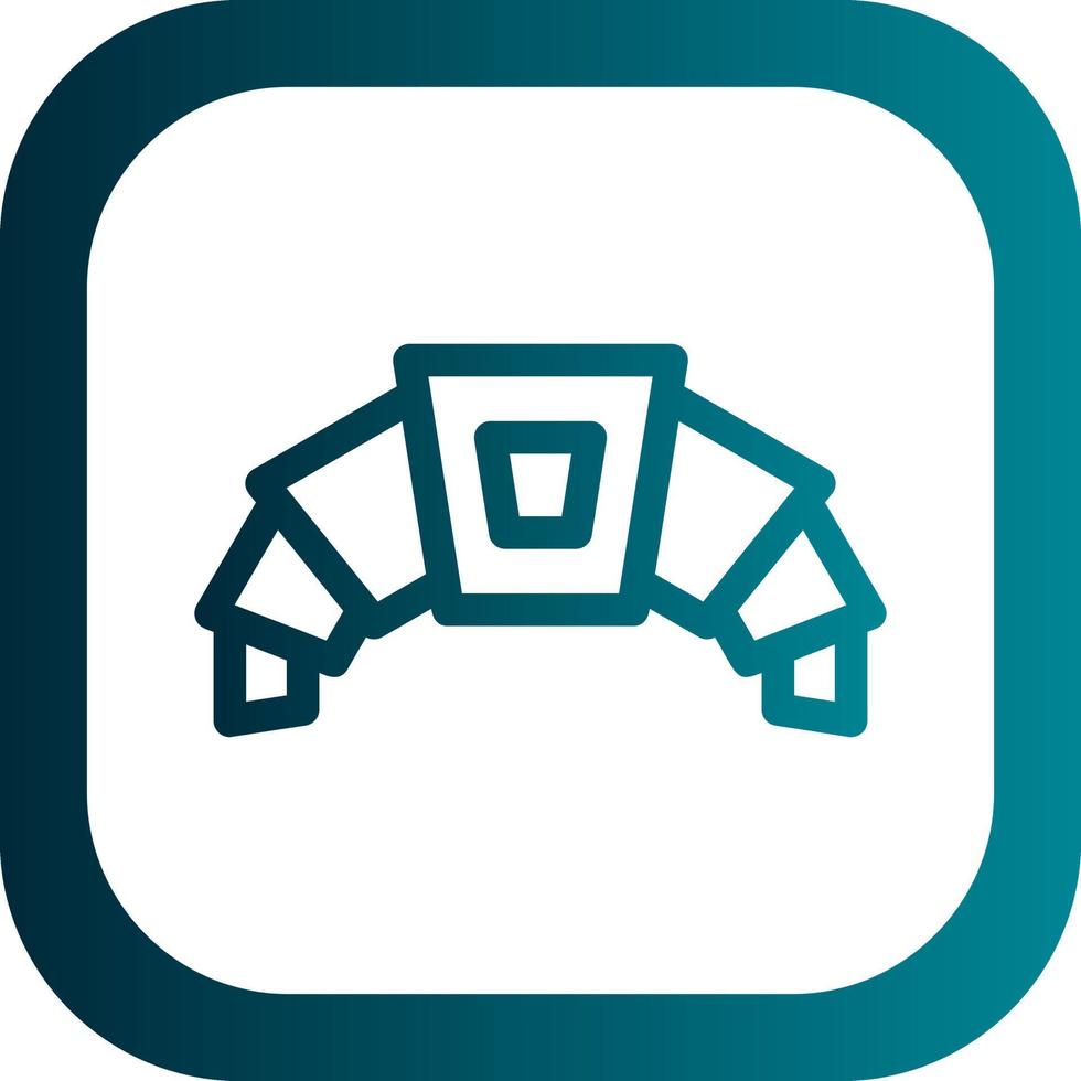 Croissant Vector Icon Design
