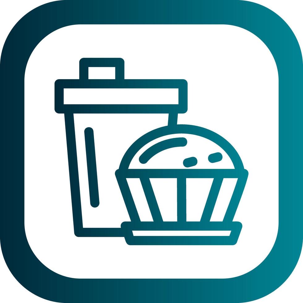 Coffee Muffin Vector Icon Design