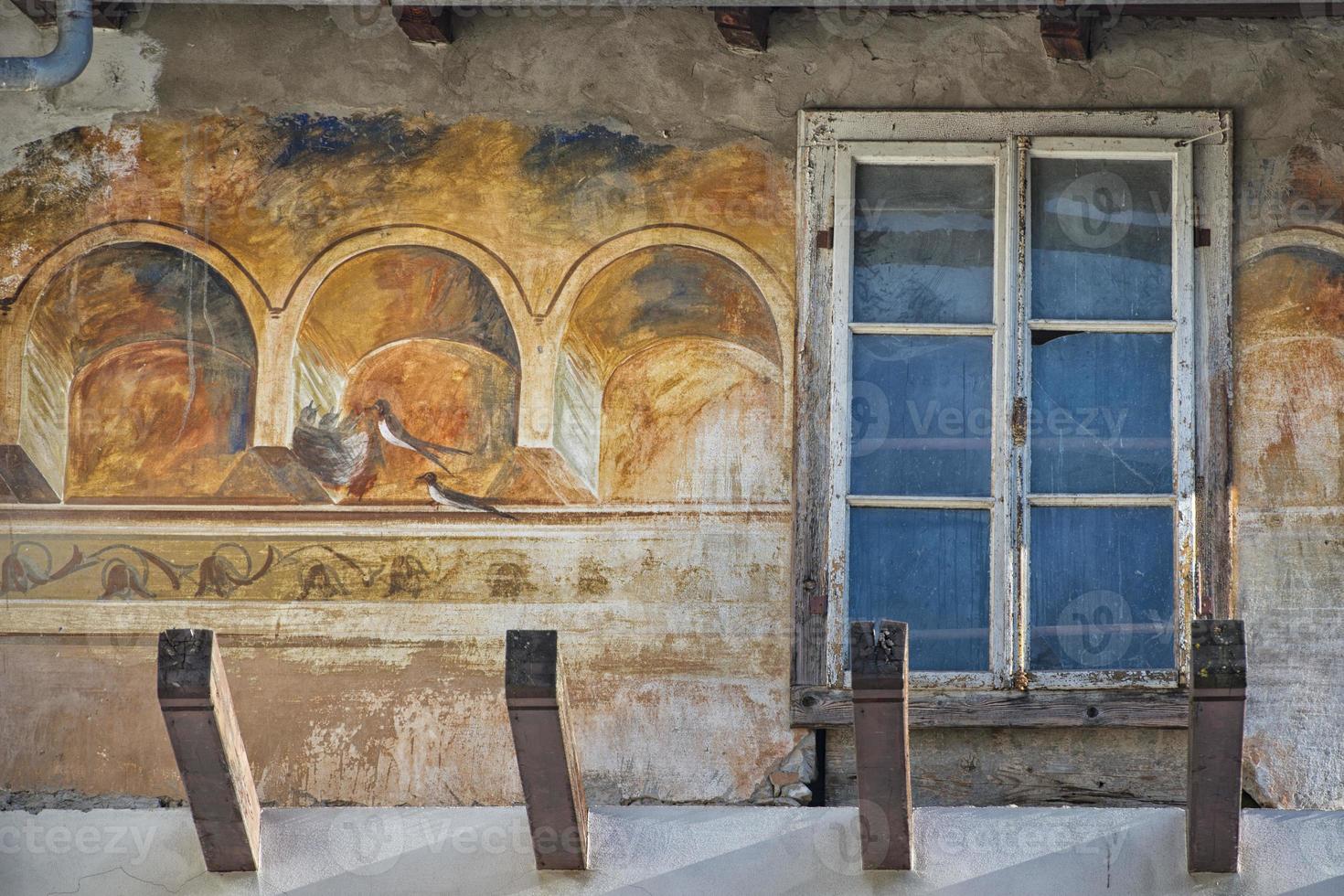 old wooden window exterior view photo