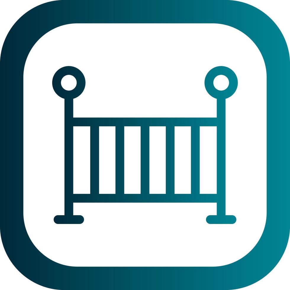 Baby Crib Vector Icon Design