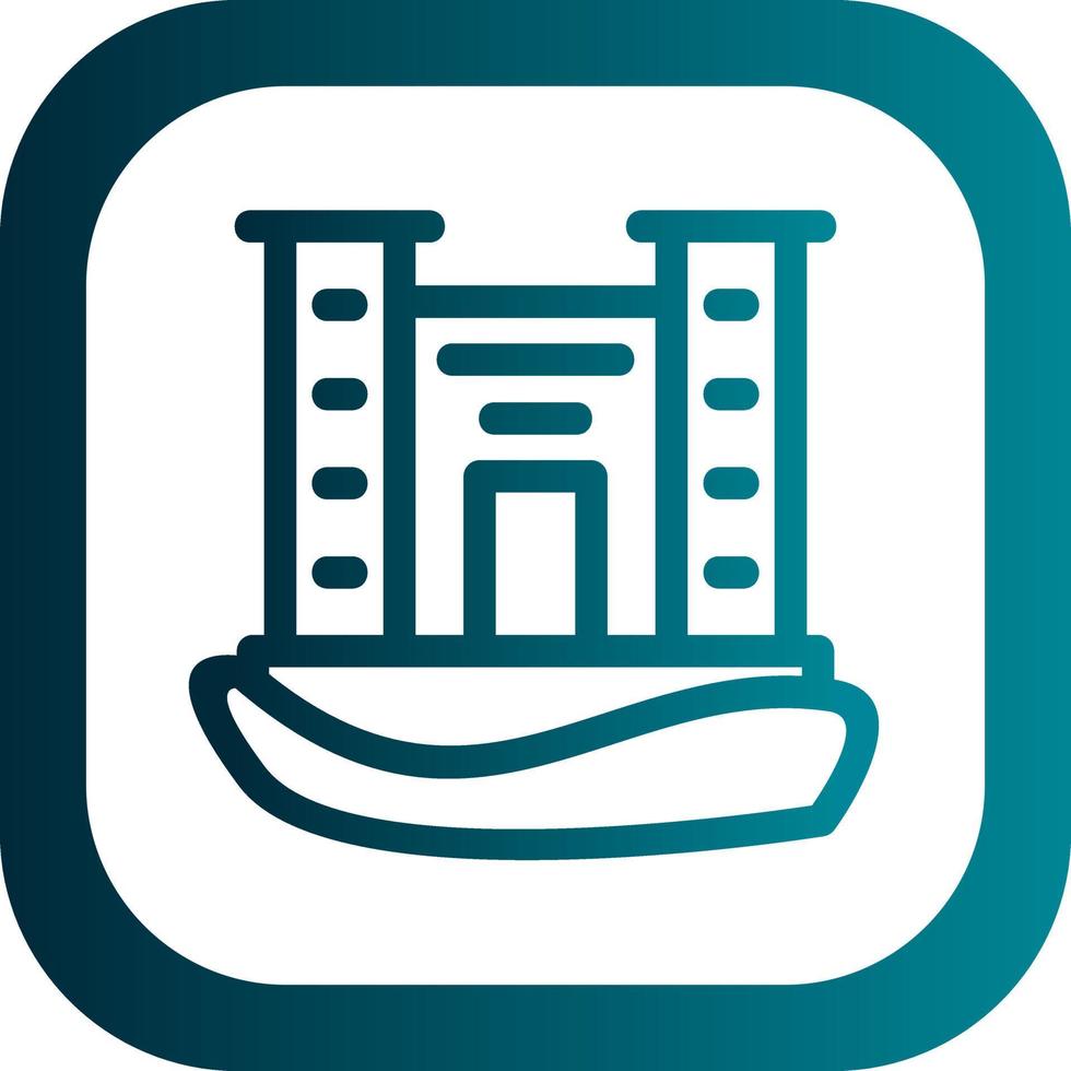 Castle Landscape Vector Icon Design