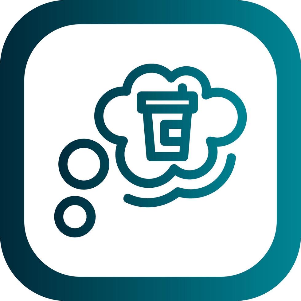 Coffee Thinking Vector Icon Design