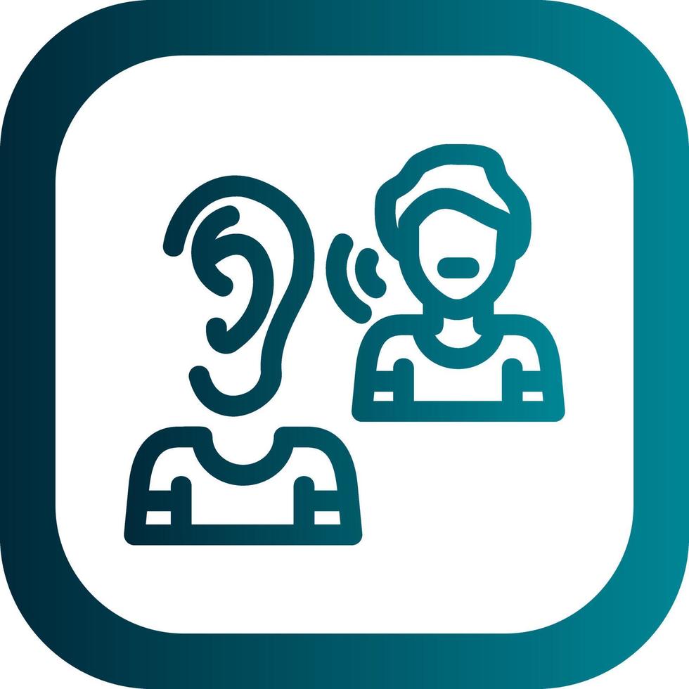 Listening Vector Icon Design