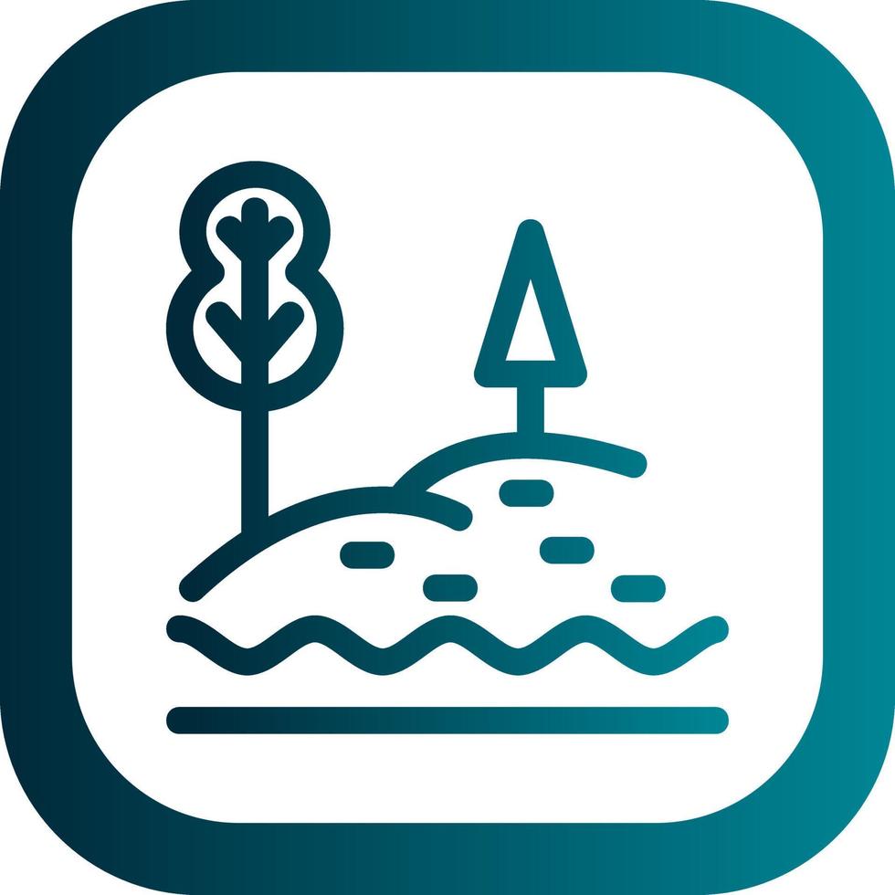 lago paisaje vector icono diseño