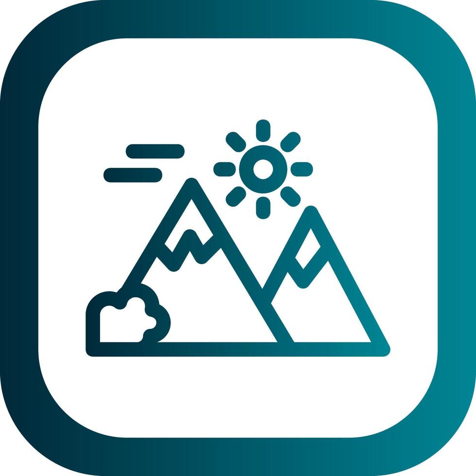 Mountains Landscape Vector Icon Design