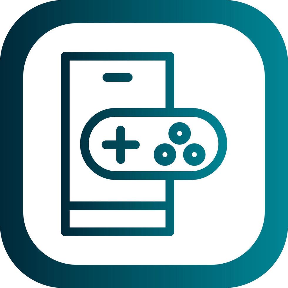 Mobile Gaming Vector Icon Design