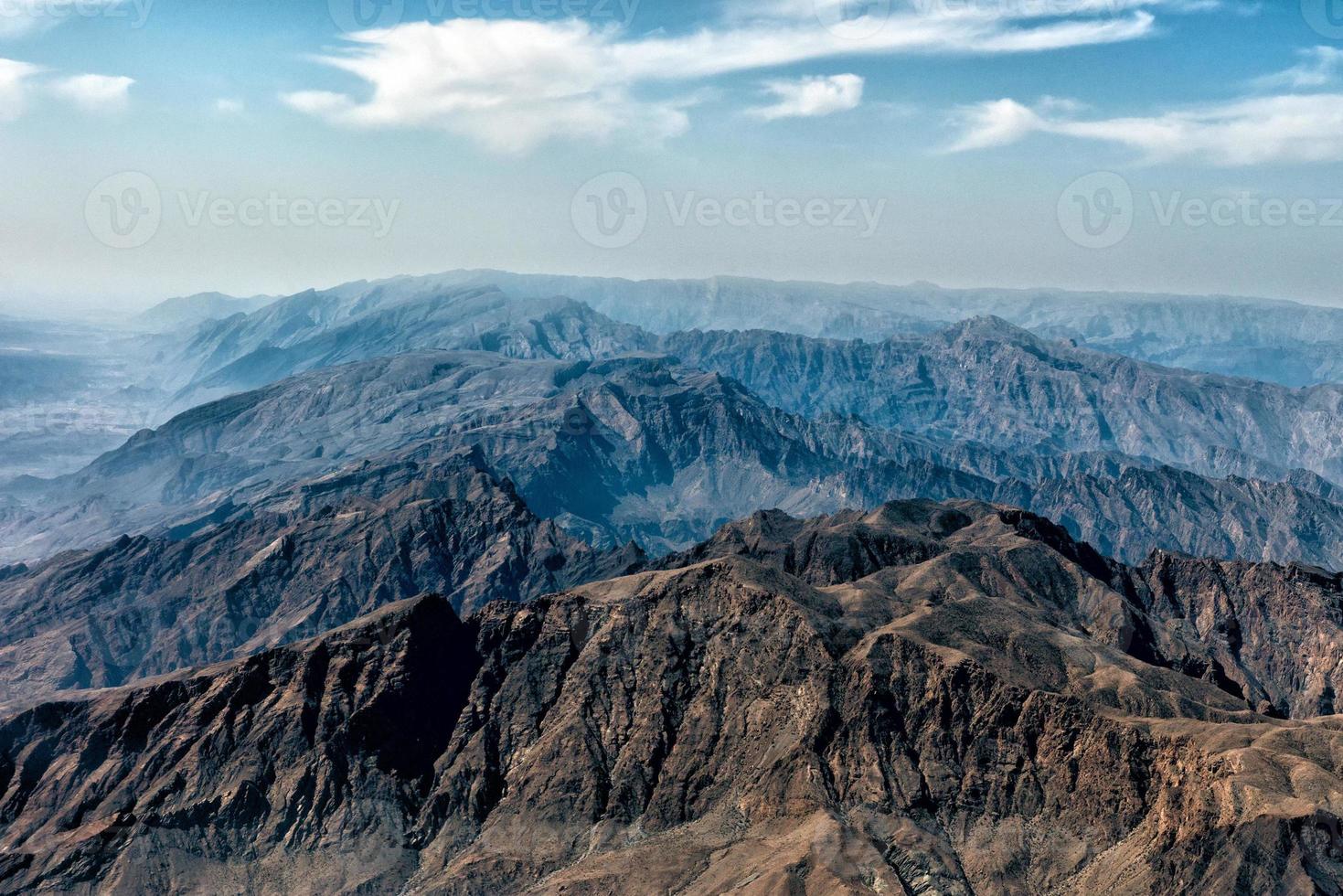 oman mountains aerial view landscape photo