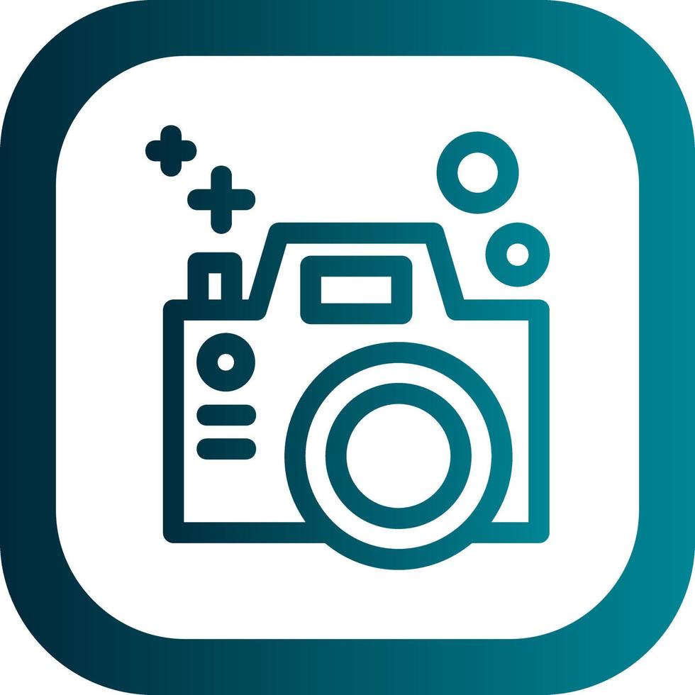 Color Camera Vector Icon Design