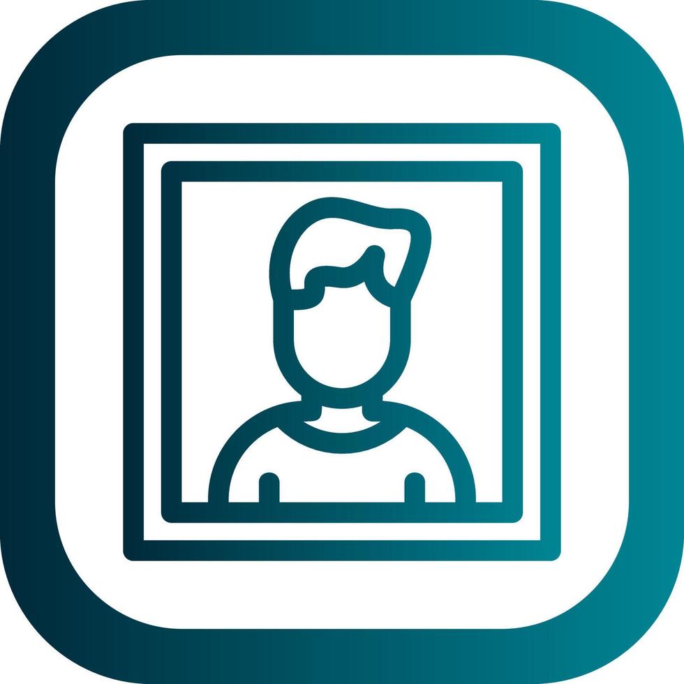 Passport Photo Vector Icon Design