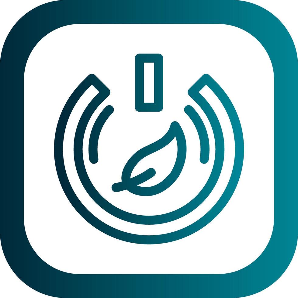 Eco Power Button Vector Icon Design