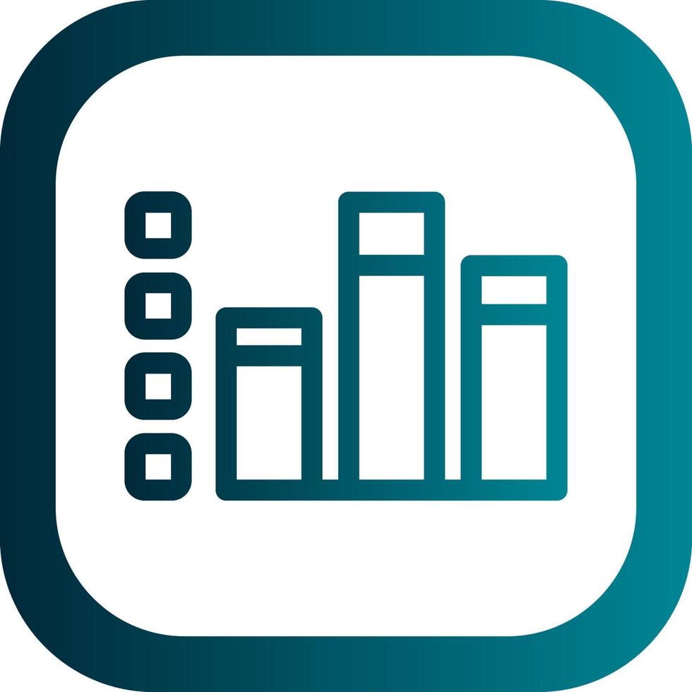 Vertical Bars Vector Icon Design