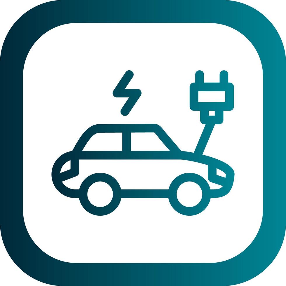 diseño de icono de vector de coche eléctrico