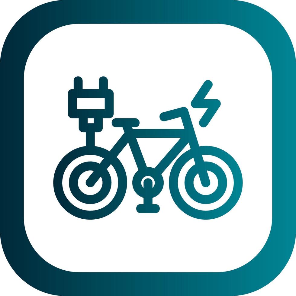 eléctrico bicicleta vector icono diseño